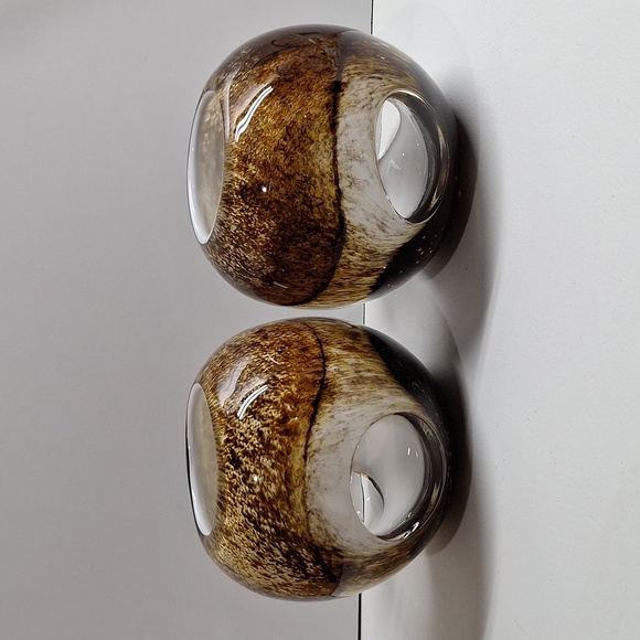 #ADZ Set of 2 Handblown glass vases - Picture 1 of 14